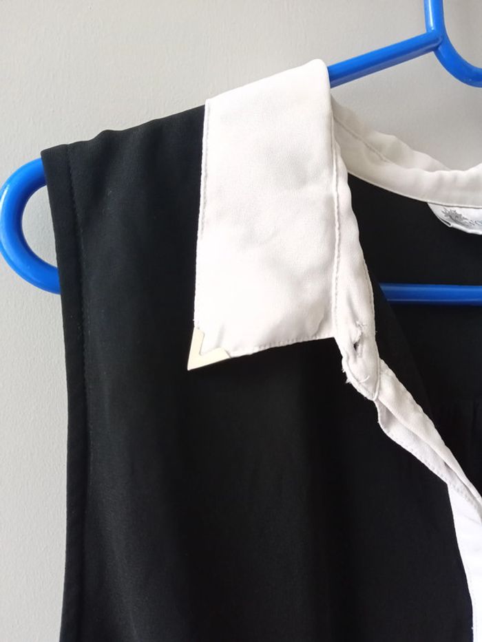 Petite robe noir avec col blanc taille 46 - photo numéro 3