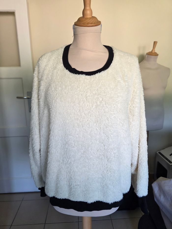 Pull pilou blanc