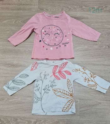 Lot 2 T-shirts manches longues
