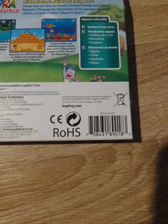 Jeu éducatif Leap Frog - sciences DORA l'exploratrice - 89018 - - photo numéro 8