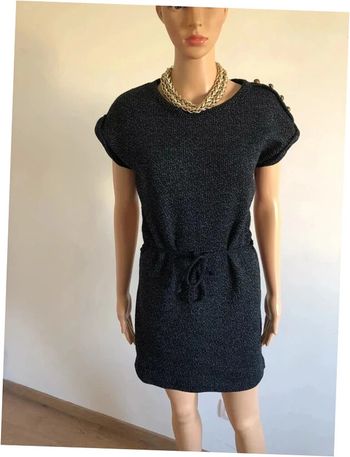 Robe épaisse bleue marine à manches courtes Bonobo taille S jamais portée