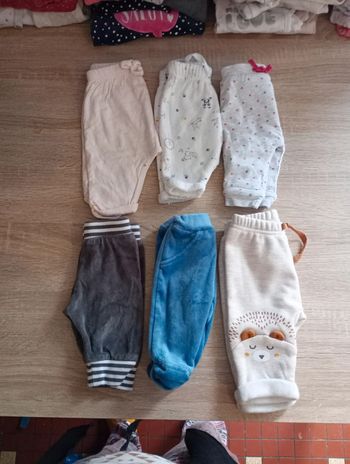 Lot de 6 pantalons 0/1 mois