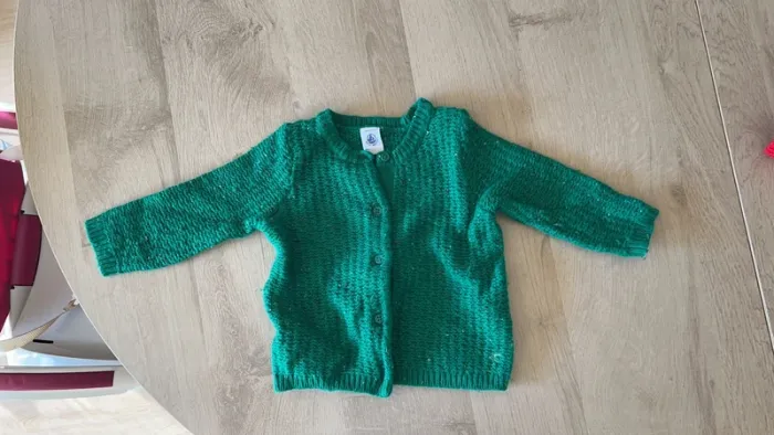 Gilet en laine mélangée vert