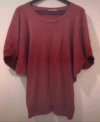 Haut femme camaïeu été demie manche Bordeaux taille XL