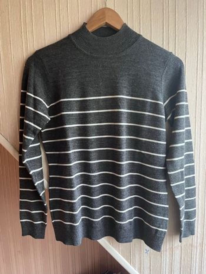Pull fin rayé laine taille 38/40