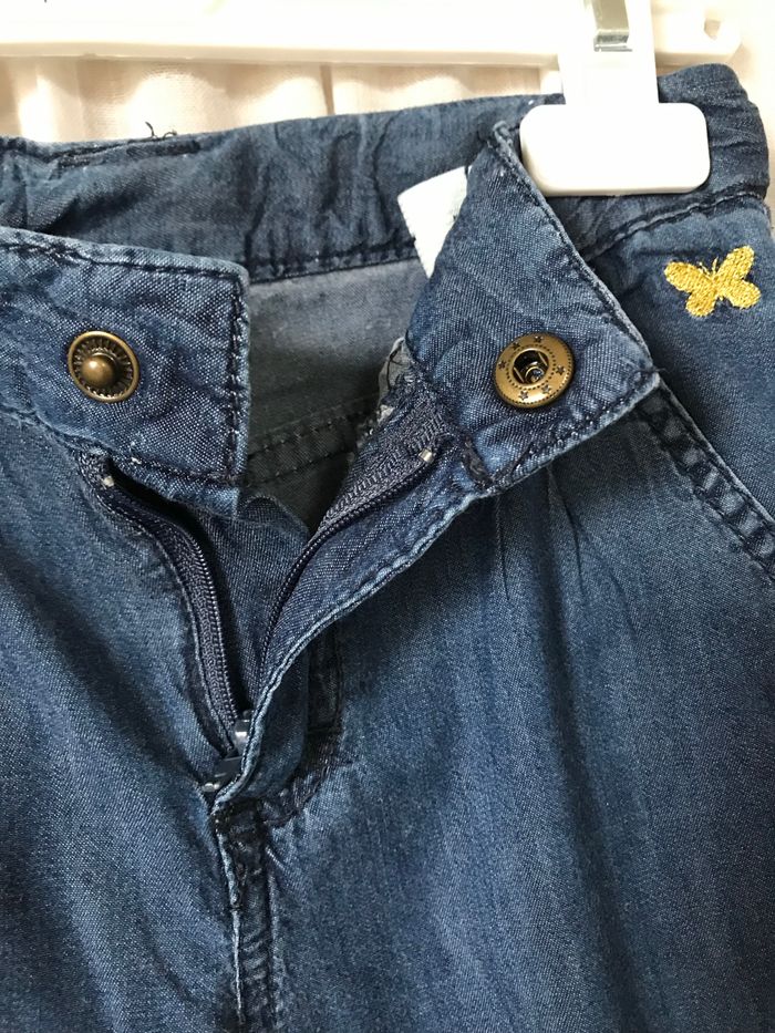 Pantacourt en jeans souple papillon doré 8 ans Zeeman - photo numéro 4
