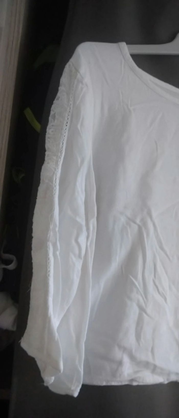 Haut blanc avec dentelle fille 12 ans kiabi - photo numéro 4