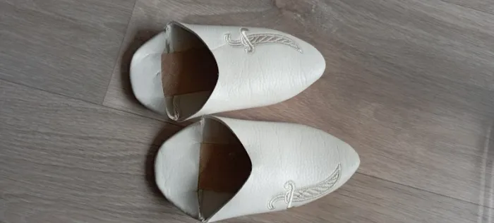 Babouche enfant beige clair