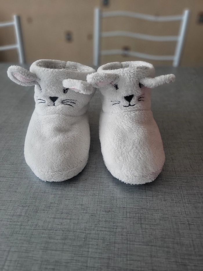 Chaussons lapin blanc Taille 32