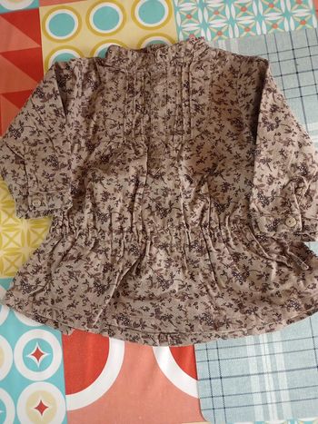 Robe marron à motifs 3mois