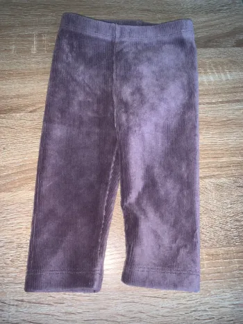 Pantalon bébé velours côtelé violet élégant 6 mois