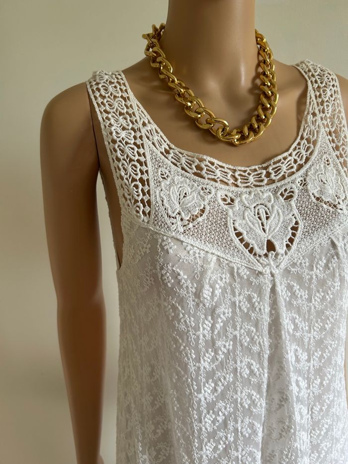 Robe blanche en dentelle Molly Bracken taille unique jamais portée - photo numéro 4
