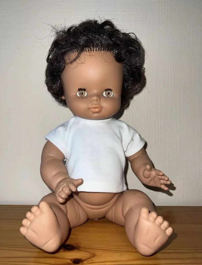 Poupée poupon noir, Métisse famosa- Ancienne Poupée Yeux Dormeurs