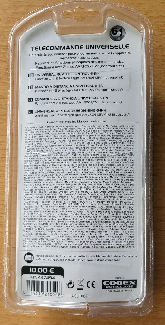 Télécommande universelle etat neuf juste ouvert - photo numéro 7
