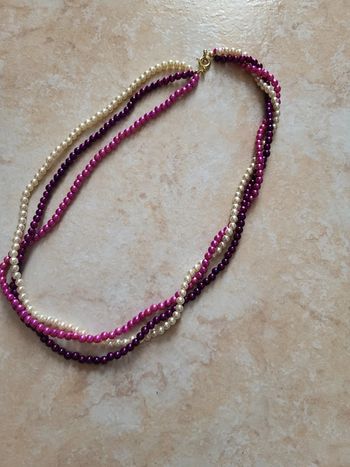 Collier 3 rangées de perles