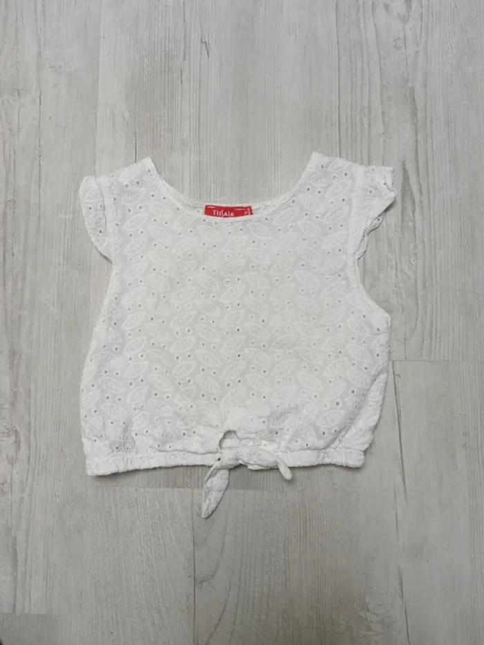 Crop top fille blanc 5 ans