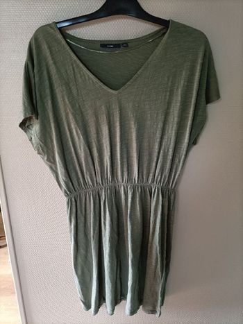 Robe uni vert kaki