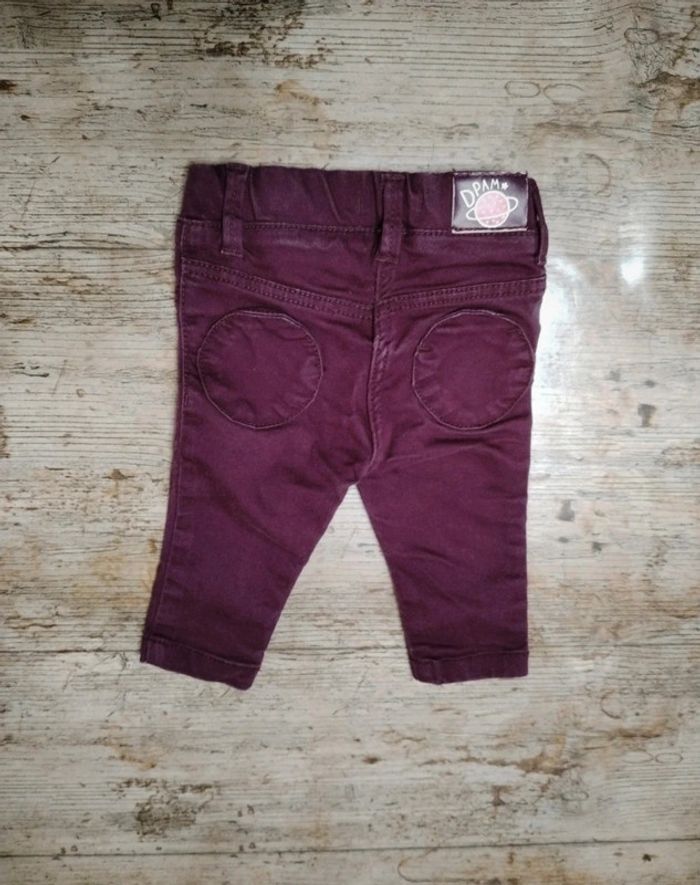 Joli pantalon en jeans fille 3 mois DPAM - photo numéro 3