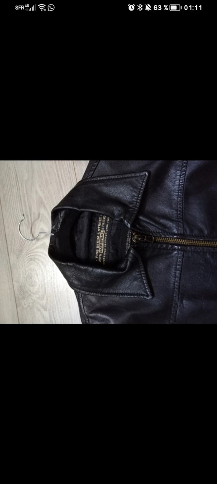 Veste en cuir véritable - photo numéro 3