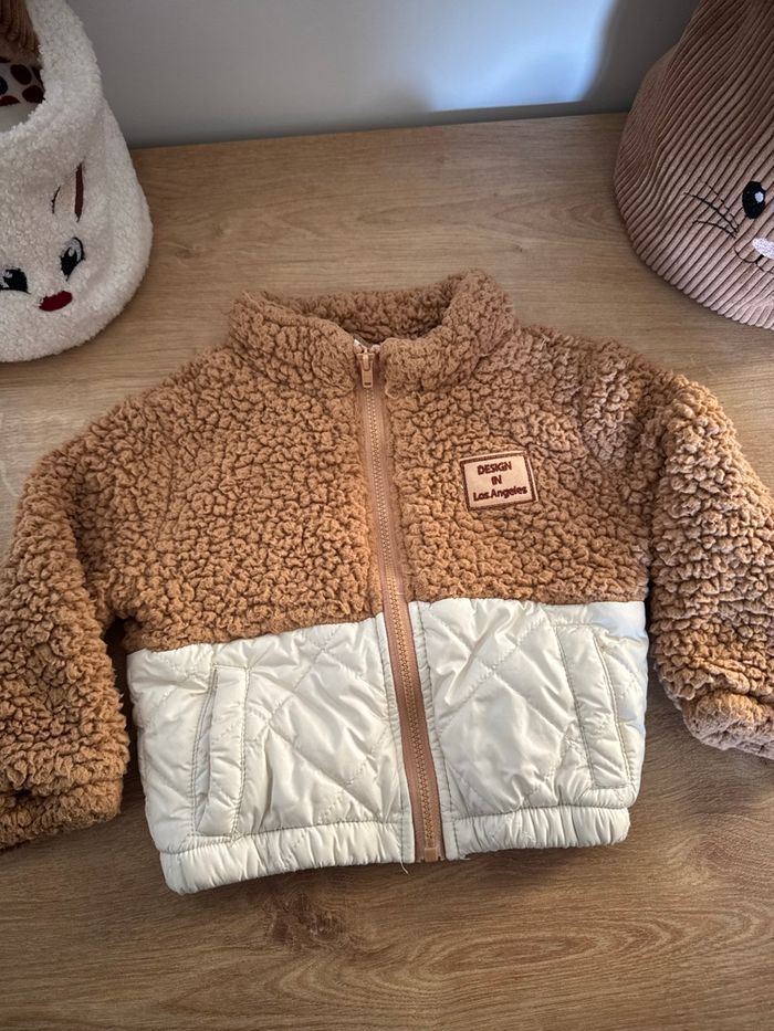 Manteau veste sherpa Cosy Club - 6/9 mois - photo numéro 2