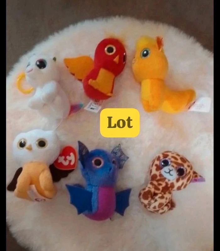 Lot 6 petites peluches TY