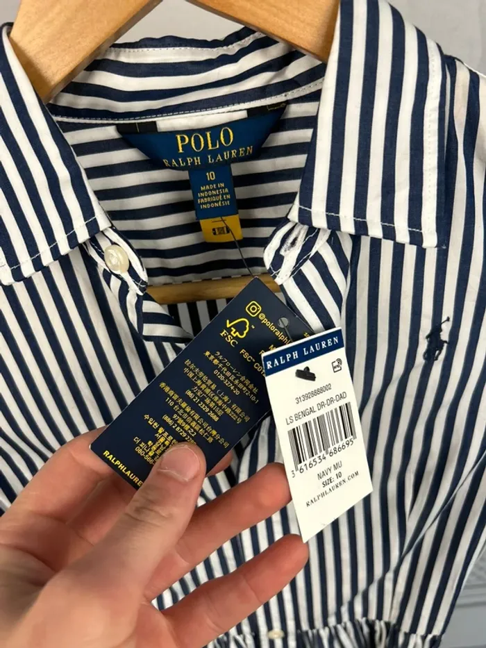 Robe chemise Ralph Lauren Fille 10ans Neuve - photo numéro 4