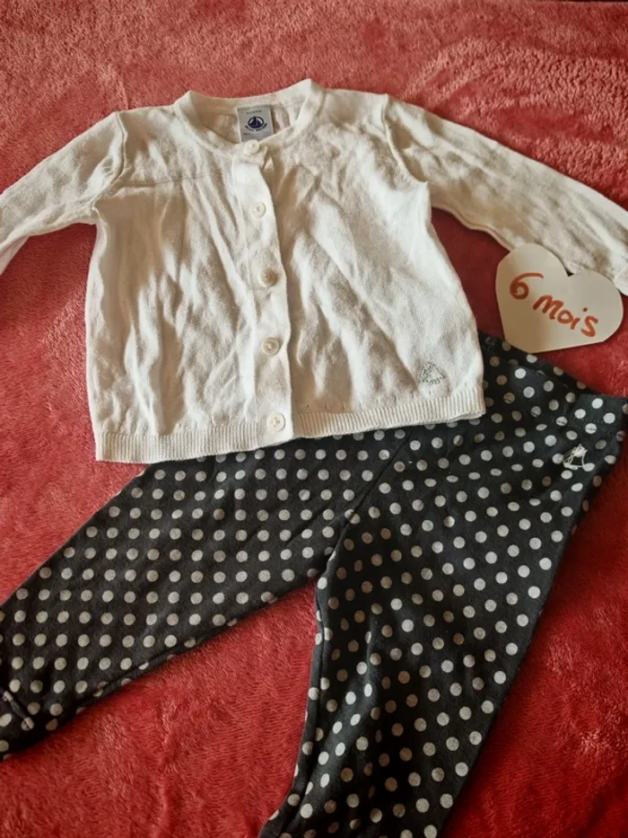Ensemble petit bateau gilet leggings