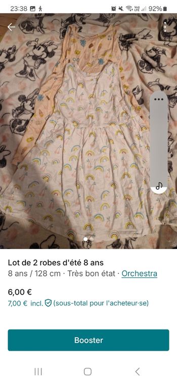 Lot de 2 robes été 8 ans