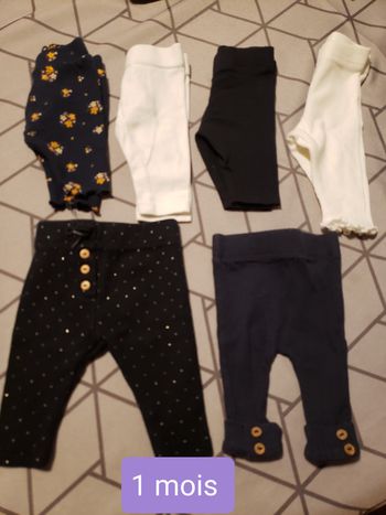 Lot de 6 leggings 1 mois
