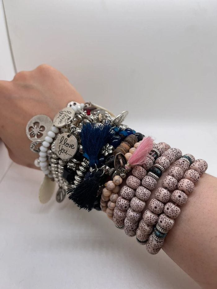 🌸 Lot de 15 bracelets fantaisie / bohème - photo numéro 4