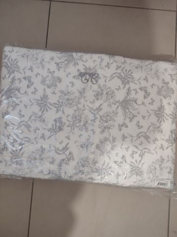 Tour de lit + housse a langer toile de Jouy gris Tartine et Chocolat neuf