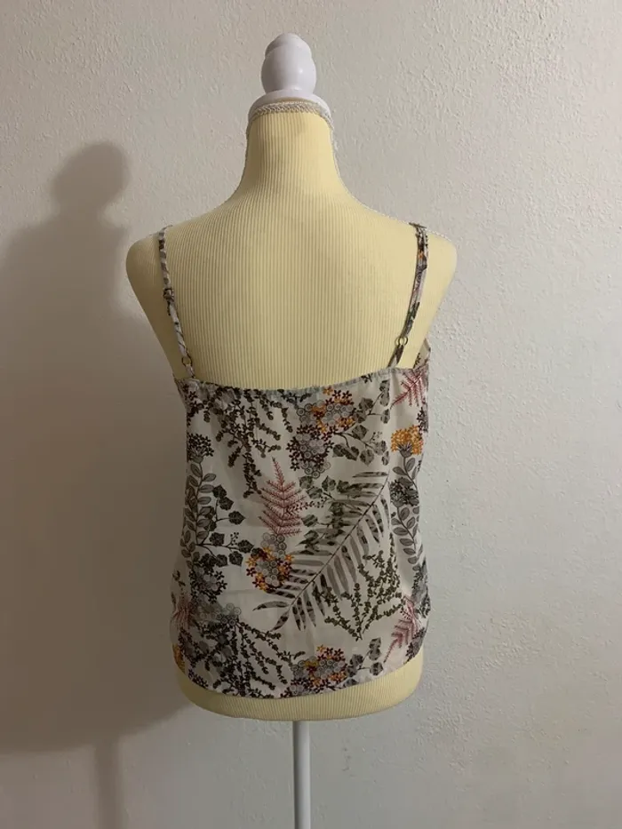 Débardeur fleuri en dentelle - Mim - Taille 38 - photo numéro 3