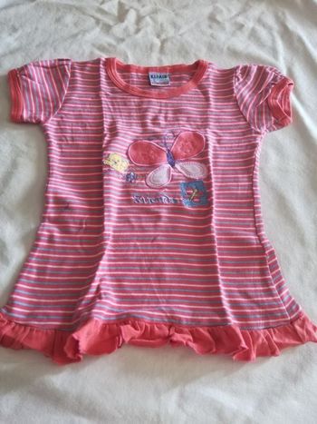 Tee-shirt manches courtes à volants 6 ans