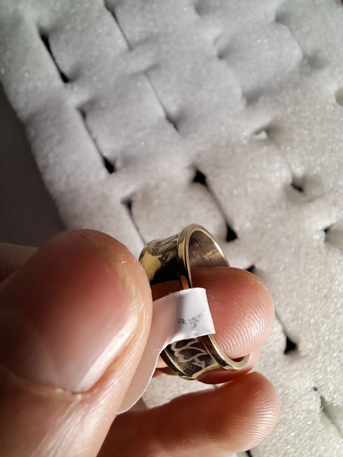 Bague acier inoxydable motifs - photo numéro 3