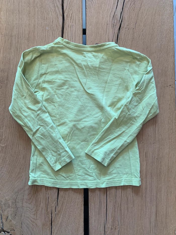 Tee-shirt manches longues vert anis garçon 5 ans Gemo - photo numéro 2