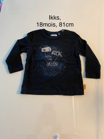 Tee shirt ML rock moon 18mois