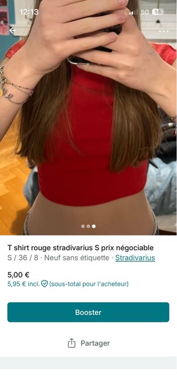 Haut stradivarius rouge S