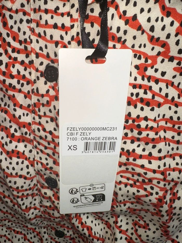 Combi short à motifs orange et noir Le Temps des Cerises - photo numéro 5