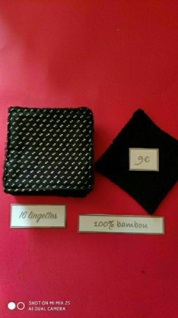 16 lingettes lavables, neuf..