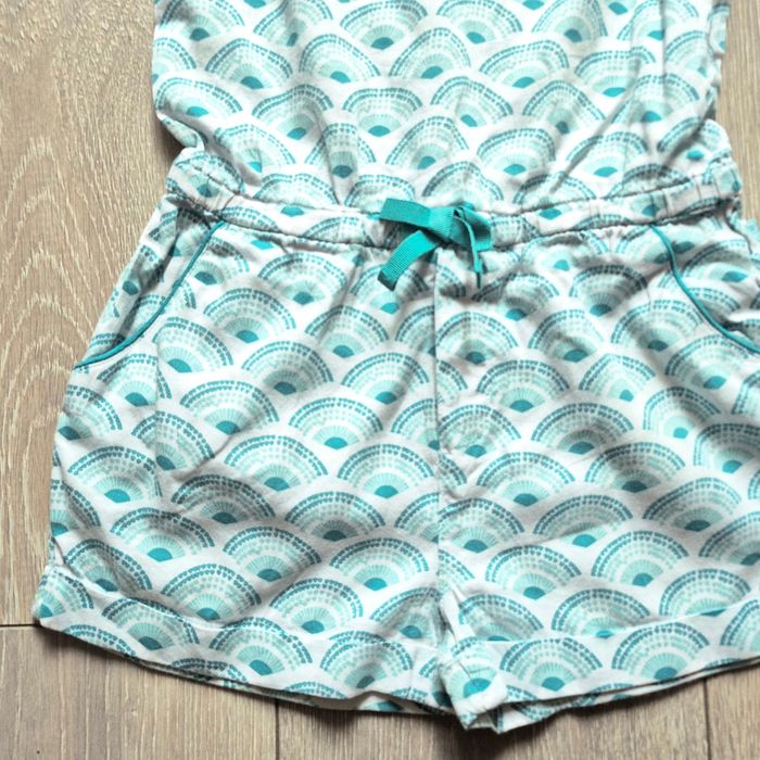 Salopette short été, vert turquoise . Fille 5 ans. Marque Okaidi - photo numéro 2