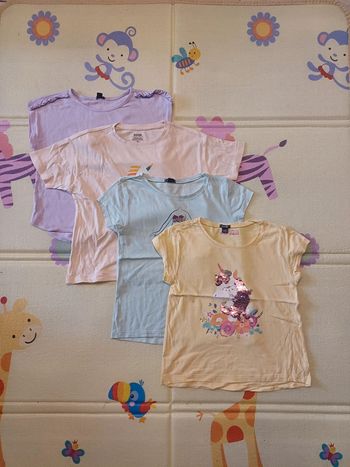Lot 4 t-shirt manches courtes 6 ans