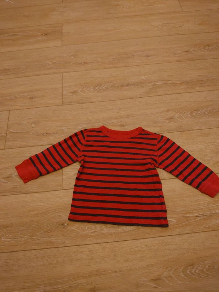 T shirt manches longues marinière