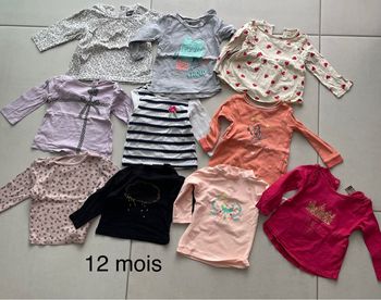 Tee shirt manches longues taille 12 mois