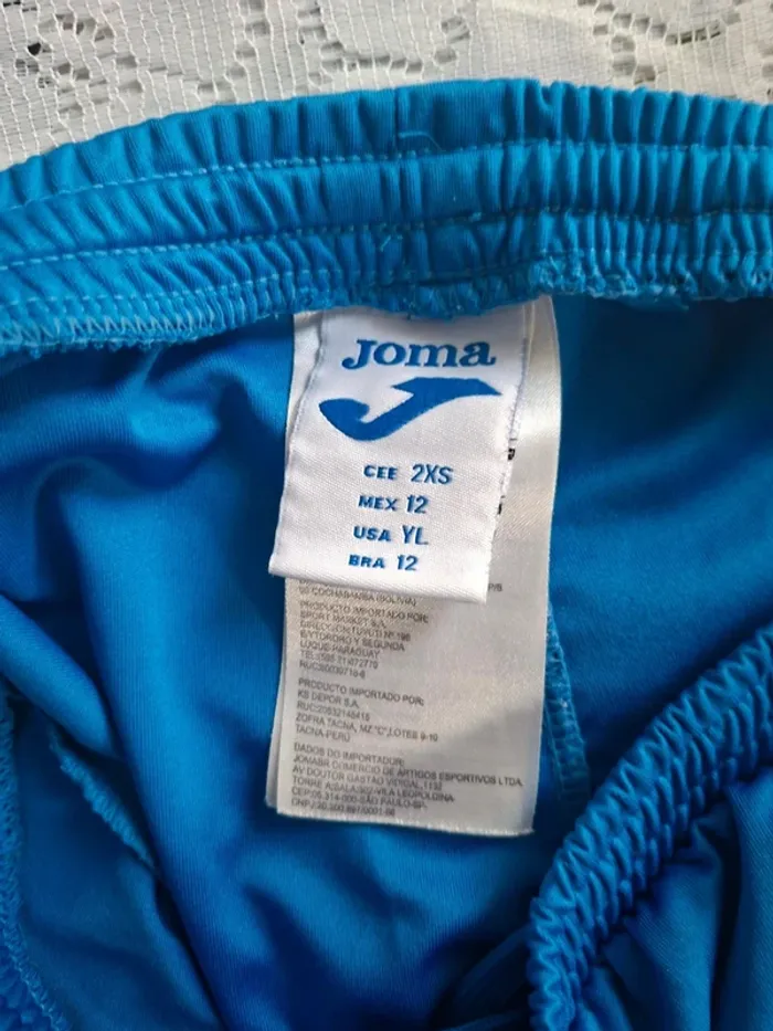 Short de sport Joma bleu et jaune - Taille 12 ans - neuf - photo numéro 3