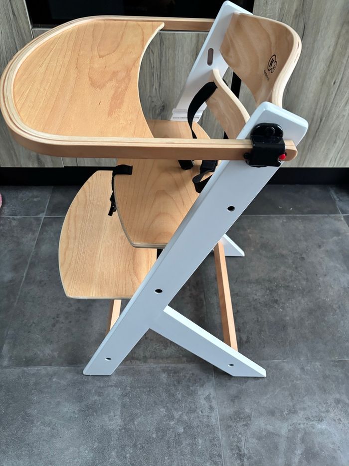 KINDERKRAFT — Chaise haute évolutive Enock White Wood - photo numéro 3
