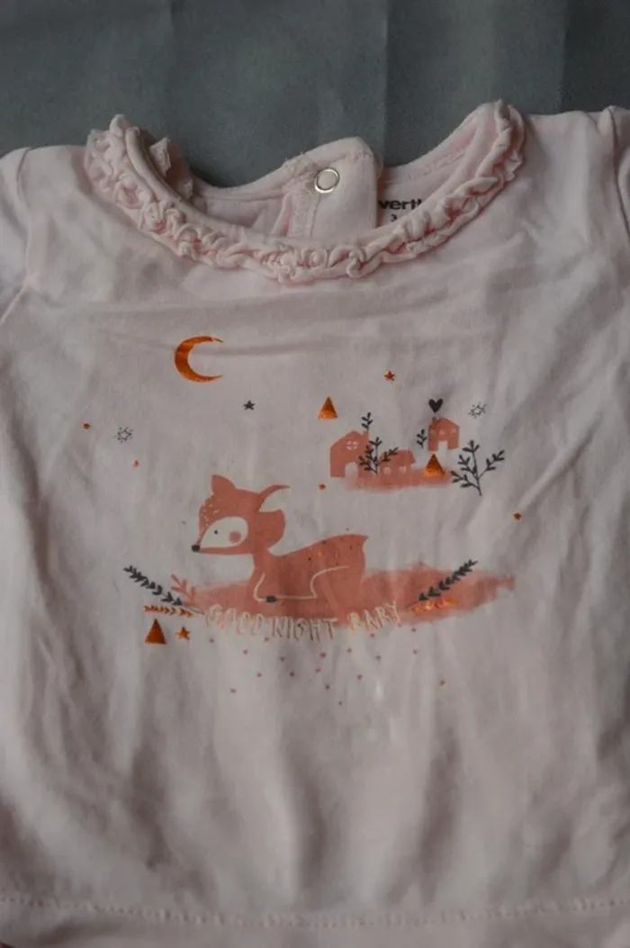 Body Vertbaudet Rose Fille 3-6 mois - Très Bon État - photo numéro 2