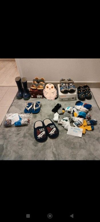 Lot chaussures/bottes/ chaussettes garçon