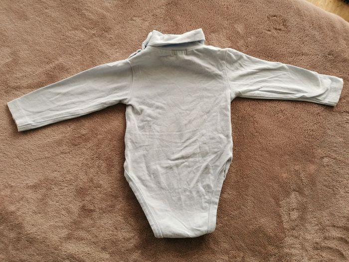 Lot 2 bodies col roulé bleus grain de blé 6 mois - photo numéro 9