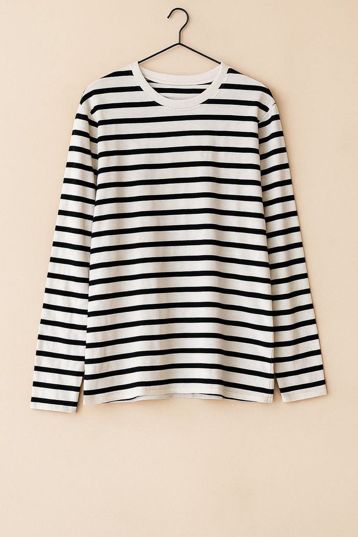Tee-shirt manche longue marinière grossesse