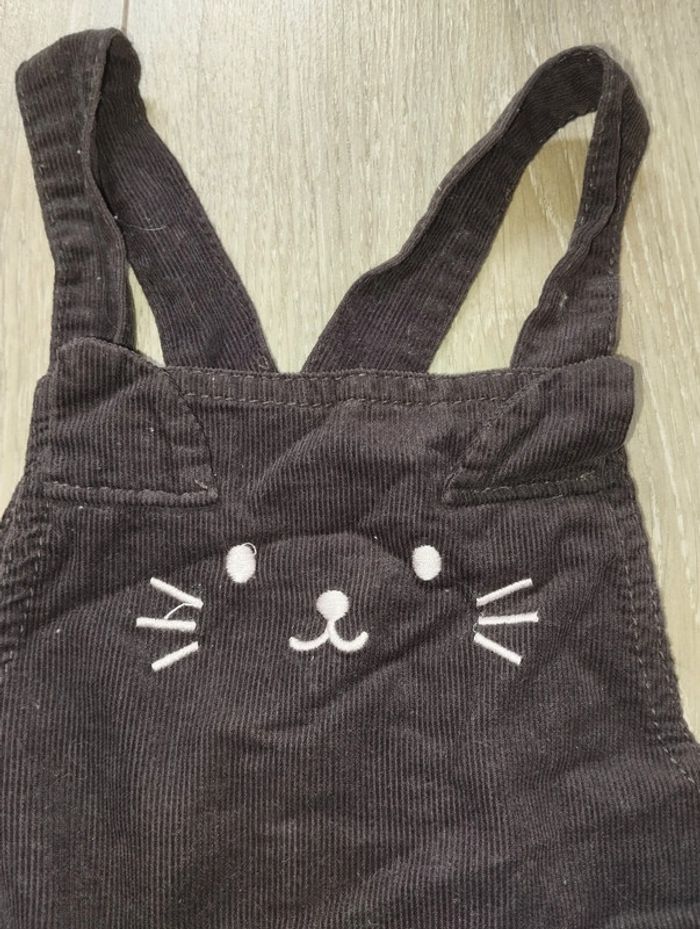 Robe mignonne velours chat violette automne 18 mois Gémo - photo numéro 2